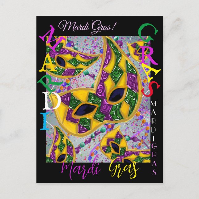 CARTÃO POSTAL ARTE DE MARDI GRAS    (Frente)
