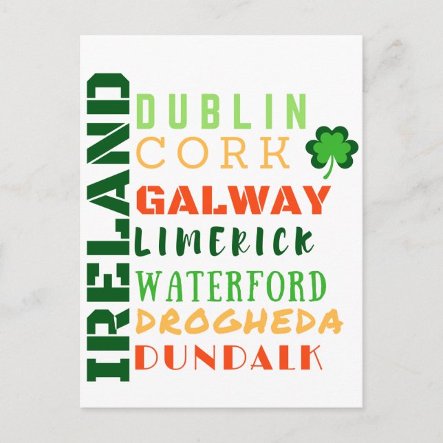 CARTÃO POSTAL ARTE DE METRÔ DA IRLANDA (Frente)