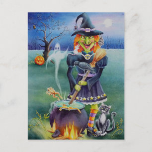 Cartão Postal Arte de Mola das Bruxas e Amigos de Critério do H