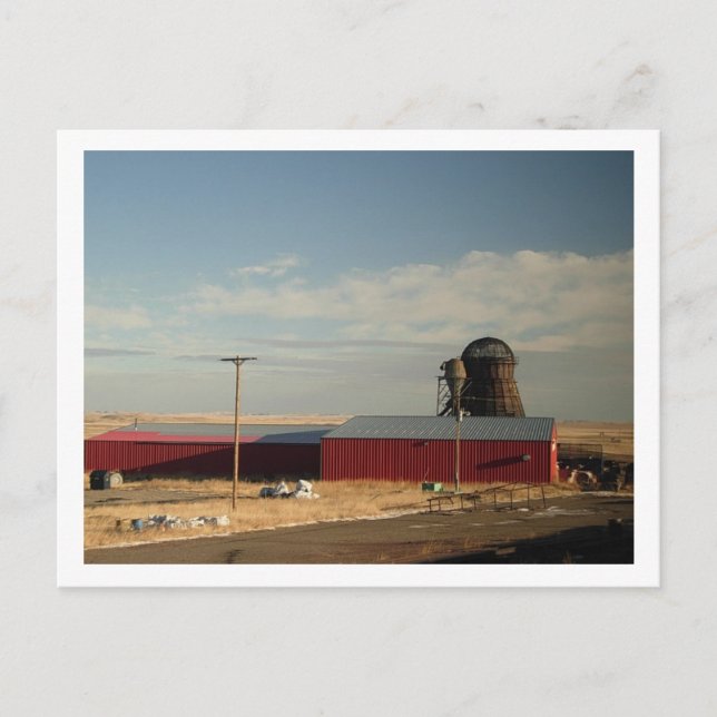 Cartão Postal Arte de Montana Rural (Frente)