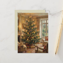 Arte de Natal Vintage Impressionista Estilo Monet