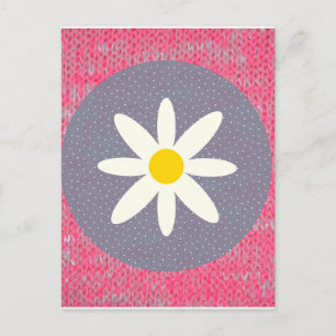 Cartão Postal Arte de Padrão de Queima Rosa Paz Amor Destino