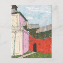 Arte de paisagem urbana da antiga fortaleza Kazan