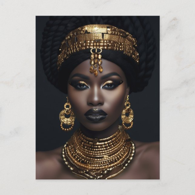 Cartão Postal Arte de Parede Afro-Americana, Arte de Mulher Negr (Frente)