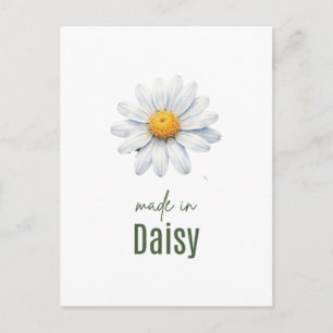 Cartão Postal Arte de Parede Aquarela da Flor de Nascimento de A