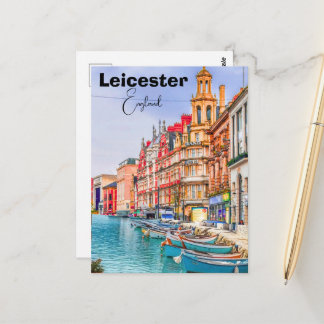 Cartão Postal Arte de parede de Leicester Inglaterra - Inglaterr