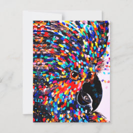 Cartão Postal Arte de Parede de Pássaro Tropical Vibrante no Exp