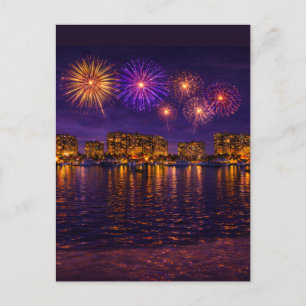 Cartão Postal Arte de Parede em Tela de Fogos de Artifício Notur
