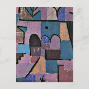 Cartão Postal Arte de Paul Klee: Jardim Oriental