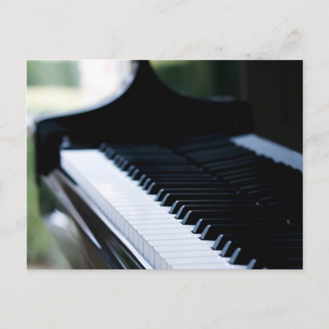 Cartão Postal Arte de Piano Fofa (Frente)