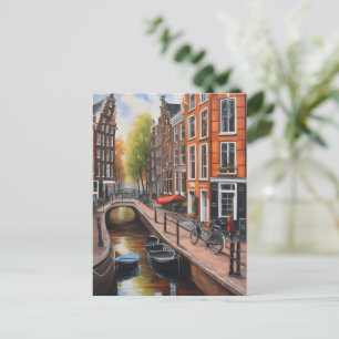 Cartão Postal Arte de pintura a óleo de Amsterdã