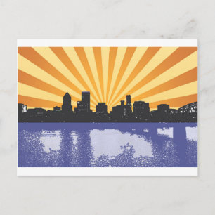 Cartão Postal Arte de pop da cidade de Portland