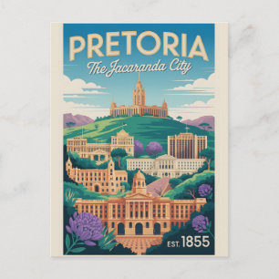 Cartão Postal Arte de Poster de Viagem Retro de Pretoria África