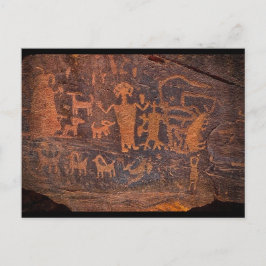Cartão Postal Arte de Rock Pré-Histórica Nativa
