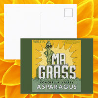 Arte de rótulo de caixa de frutas vintage Sr. Gras