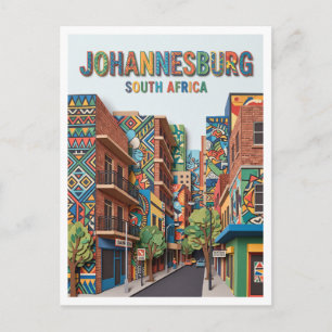 Cartão Postal Arte de Rua da Rua Braamfontein Johannesburg Áfric