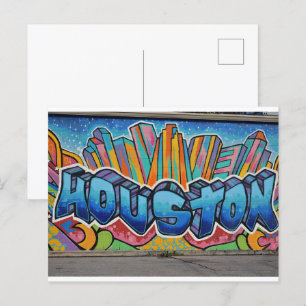 Cartão Postal Arte de Rua de Houston