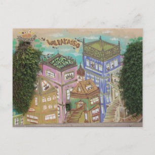 Cartão Postal arte de rua de valparaíso