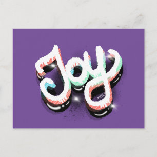 Cartão Postal Arte de Rua Fé Urbana Joy Lettering à Mão