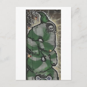 Cartão Postal arte de rua olho de águia