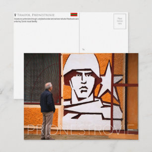 Cartão Postal Arte de Rua, Tiraspol, Viagem Pridnestrovie