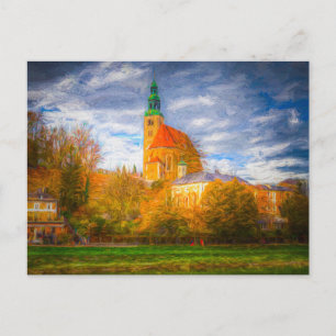 Cartão Postal Arte De Salzburg Áustria
