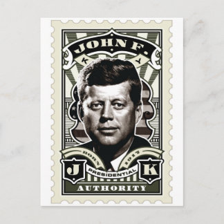 Cartão Postal Arte de selo antigo de John F. Kennedy