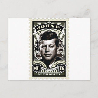 Cartão Postal Arte de selo antigo de John F. Kennedy