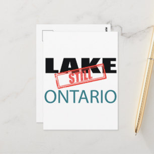 Cartão Postal Arte de selo vermelho vintage do lago Ontario