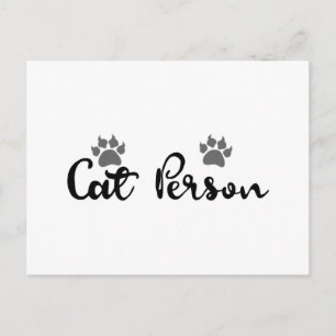 Cartão Postal Arte de Tipografia de Pessoa de Gato