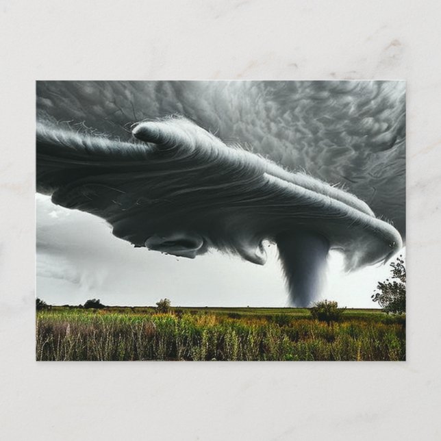 Cartão Postal Arte de Tornado (Frente)