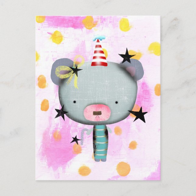 CARTÃO POSTAL ARTE DE URSO DE PELÚCIA (Frente)