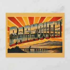 Cartão Postal Arte de Viagem Antiga Barmouth País de Gales