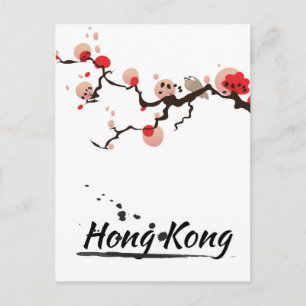 Cartão Postal Arte de Viagem Antiga de Hong Kong