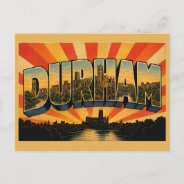 Cartão Postal Arte de Viagem Antiga Durham Inglaterra