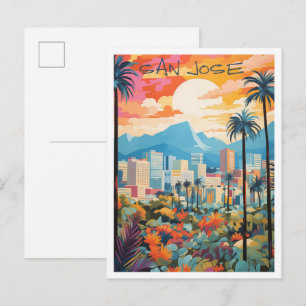 Cartão Postal Arte de Viagem Antiga San Jose Costa Rica