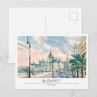 Cartão Postal Arte de Viagem Antigo Budapeste Hungria