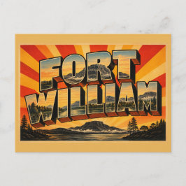 Cartão Postal Arte de Viagem Antigo Fort William Escócia