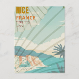 Cartão Postal Arte de Viagem de Nice Arte de Nice França Present