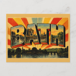 Cartão Postal Arte de Viagem Vintage de Bath Inglaterra