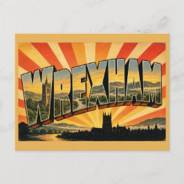Cartão Postal Arte de Viagem Vintage de Wrexham País de Gales