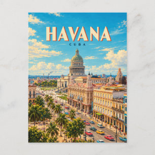 Cartão Postal Arte de Viagem Vintage Havana Cuba