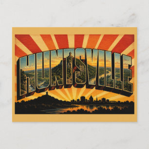 Cartão Postal Arte de Viagem Vintage Huntsville AL