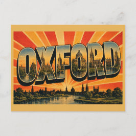 Cartão Postal Arte de Viagem Vintage Oxford Inglaterra