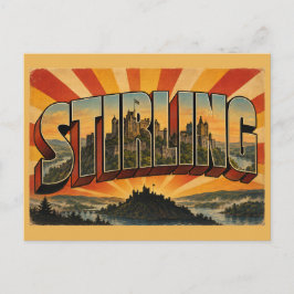 Cartão Postal Arte de Viagem Vintage Stirling Escócia