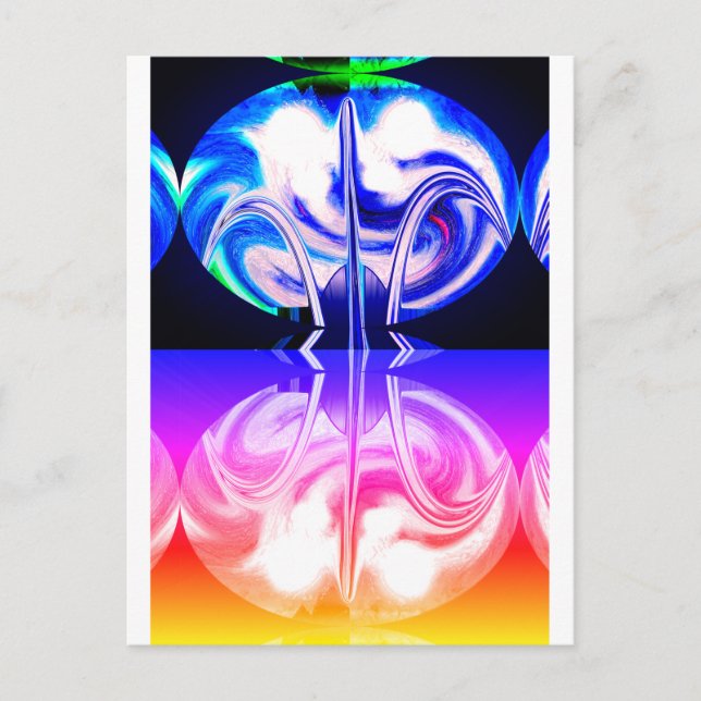 Cartão Postal Arte de vida alienígena (Frente)