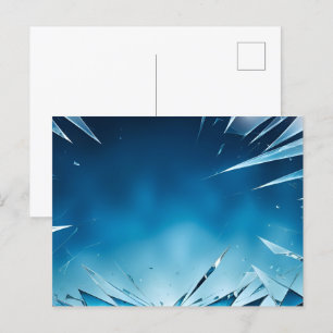 Cartão Postal Arte de vidro quebrada por abstrato