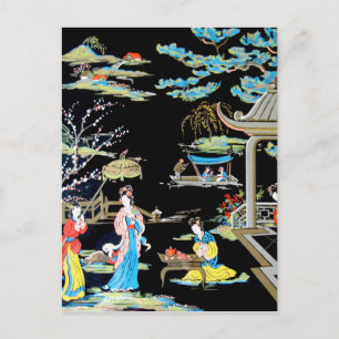 CARTÃO POSTAL ARTE DE VINTAGEM JAPONESA