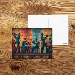 Cartão Postal Arte Deco Banda de Jazz do Renascimento de Harlem