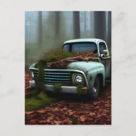 Cartão Postal Arte Digital Caminhão Abandonada